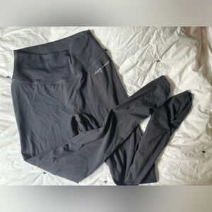 Gym Shark Scrunch Black Leggings with Gold Detail